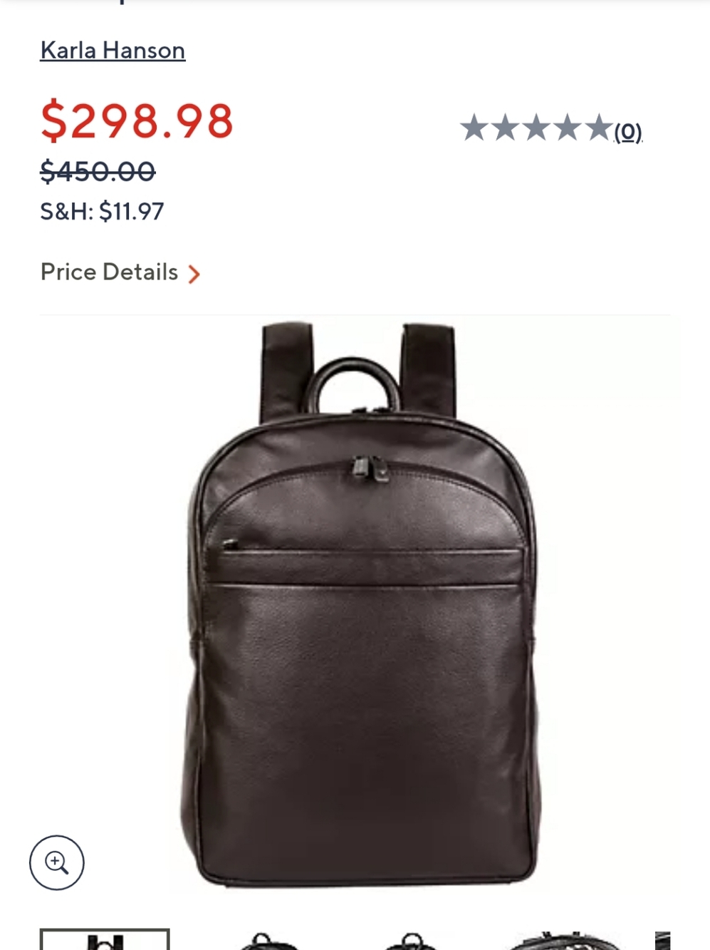 Espresso Leather Roger Backpack with RFID Blocking Karla Hanson